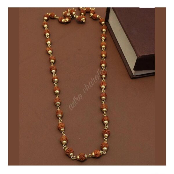 Rudrakhsha Mala Golden Brass - Image 2