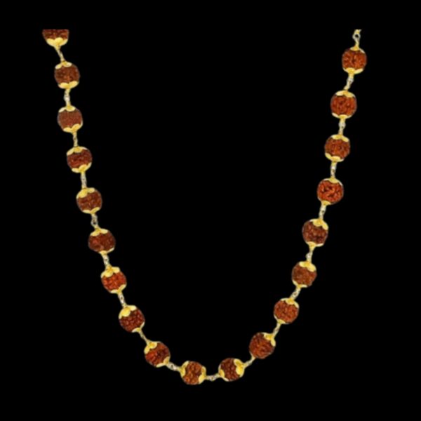 Rudrakhsha Mala Golden Brass