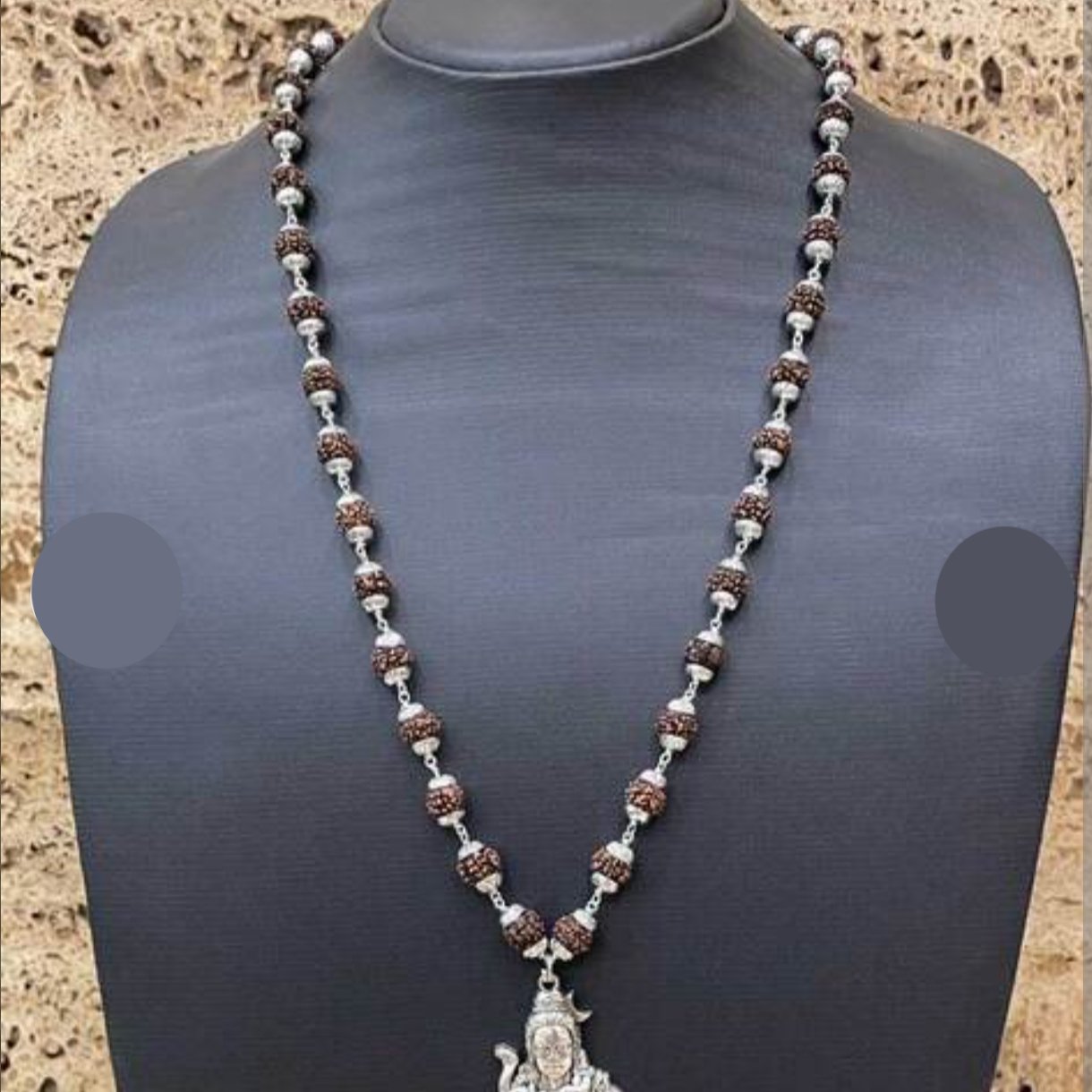 Silver Plated Elegant Rudraksha Mala