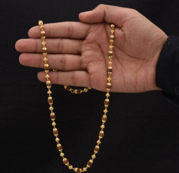 Rudrakhsha Mala Golden Brass - Image 3