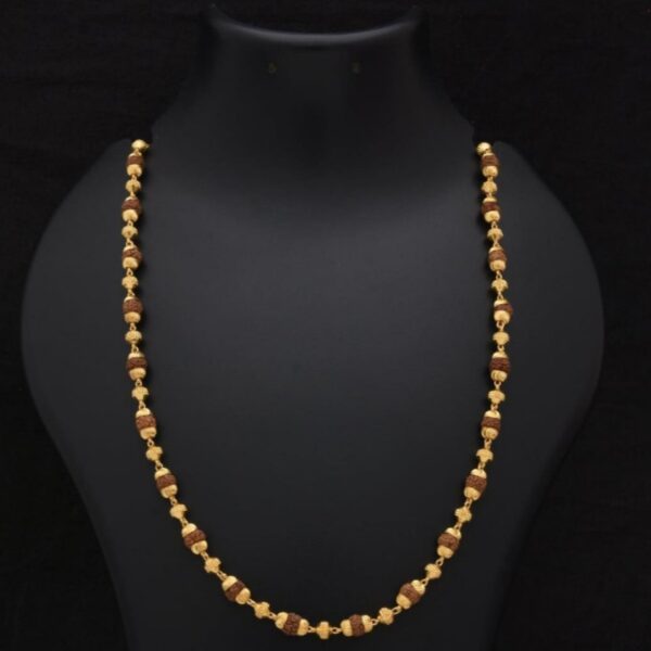 Rudrakhsha Mala Golden Brass - Image 6